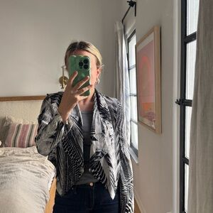 Black and White Patterned Jacket